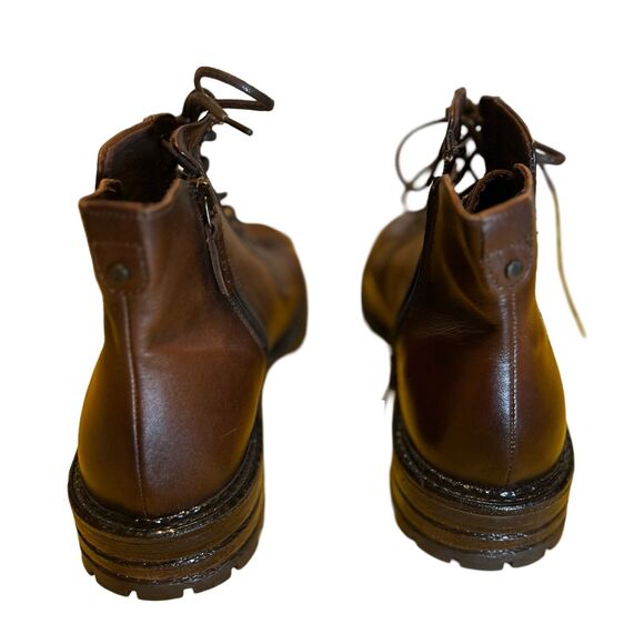 Dark Brown Leather Lace up Boot - Picture 4 of 7